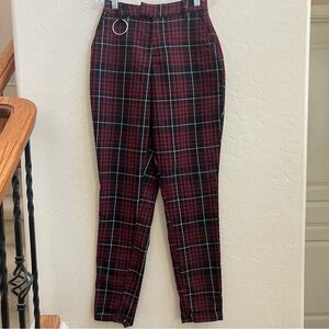 Hot Topic Women’s Red and Black Pants XS